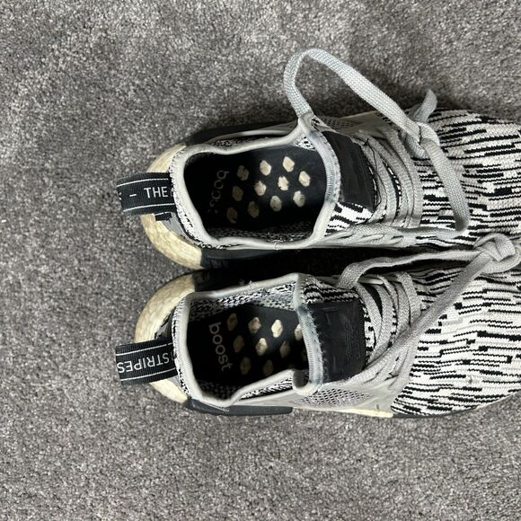 Adidas NMD XR1 Men’s Size 8.5 Primeknit Oreo Glitch Athletic Running Shoes Used - Picture 9 of 11